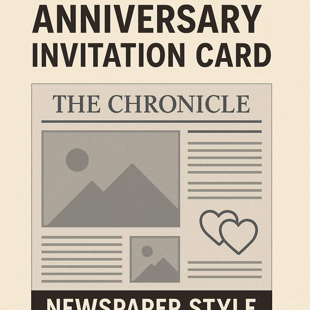 Anniversary Invitation - Newspaper