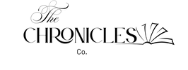 Logo of 'The Chronicles Co.' with an open book design on a white background